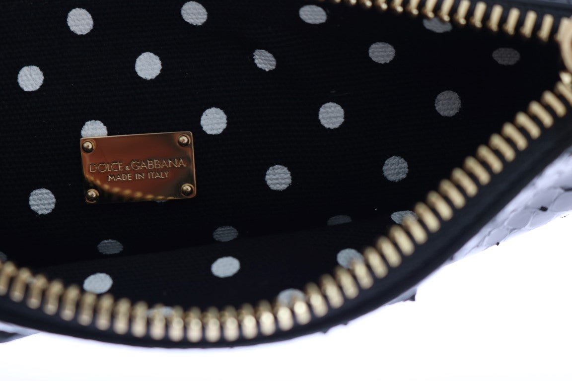 Dolce & Gabbana Chic Beige & Black Straw Snakeskin Bucket Bag - DEA STILOSA MILANO