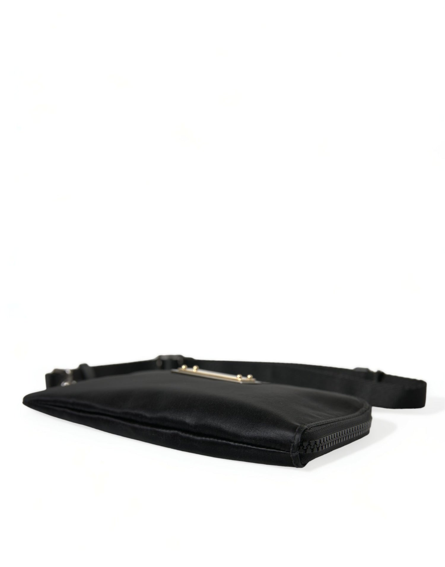 Dolce & Gabbana Black Nylon Logo Plaque Keyring Pouch Clutch Bag - DEA STILOSA MILANO