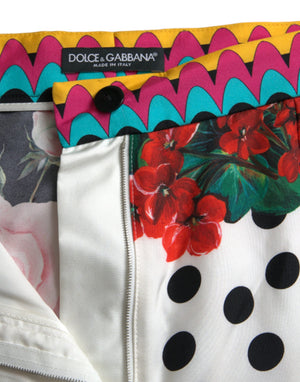 Dolce & Gabbana Multicolor Silk High Waist Hot Pants - DEA STILOSA MILANO