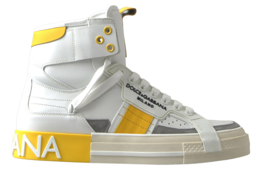 Dolce & Gabbana High-Top Perforated Leather Sneakers - DEA STILOSA MILANO