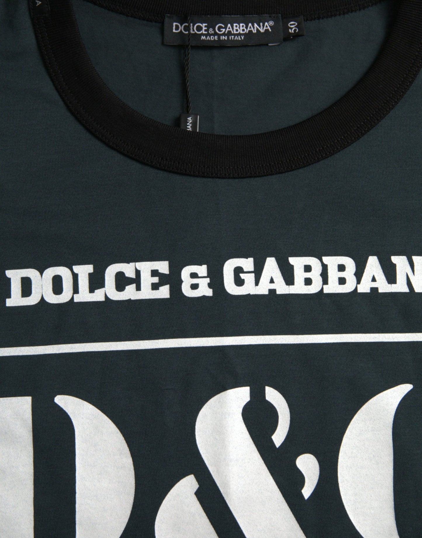 Dolce & Gabbana Blue Logo Print Crewneck Short Sleeve T-shirt - DEA STILOSA MILANO