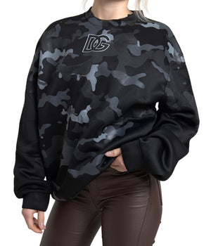 Dolce & Gabbana Elegant Black Camouflage Pullover Sweater - DEA STILOSA MILANO
