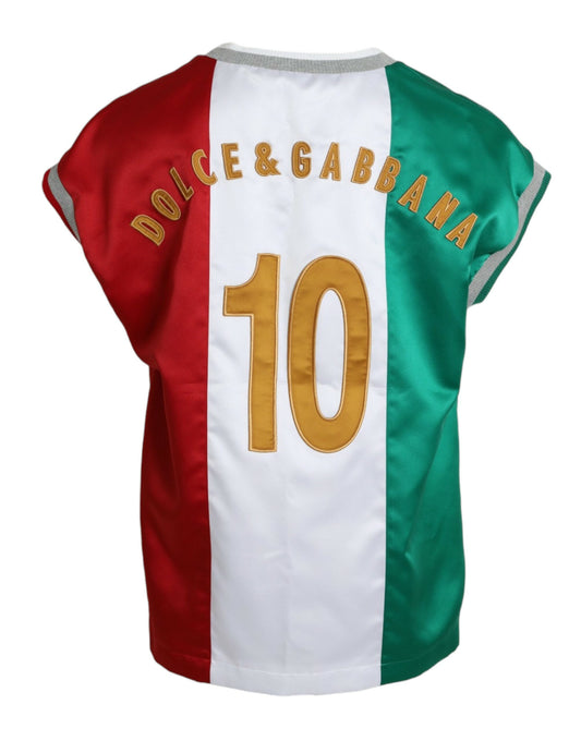Dolce & Gabbana Multicolor Jersey Sleeveless Tank T-shirt