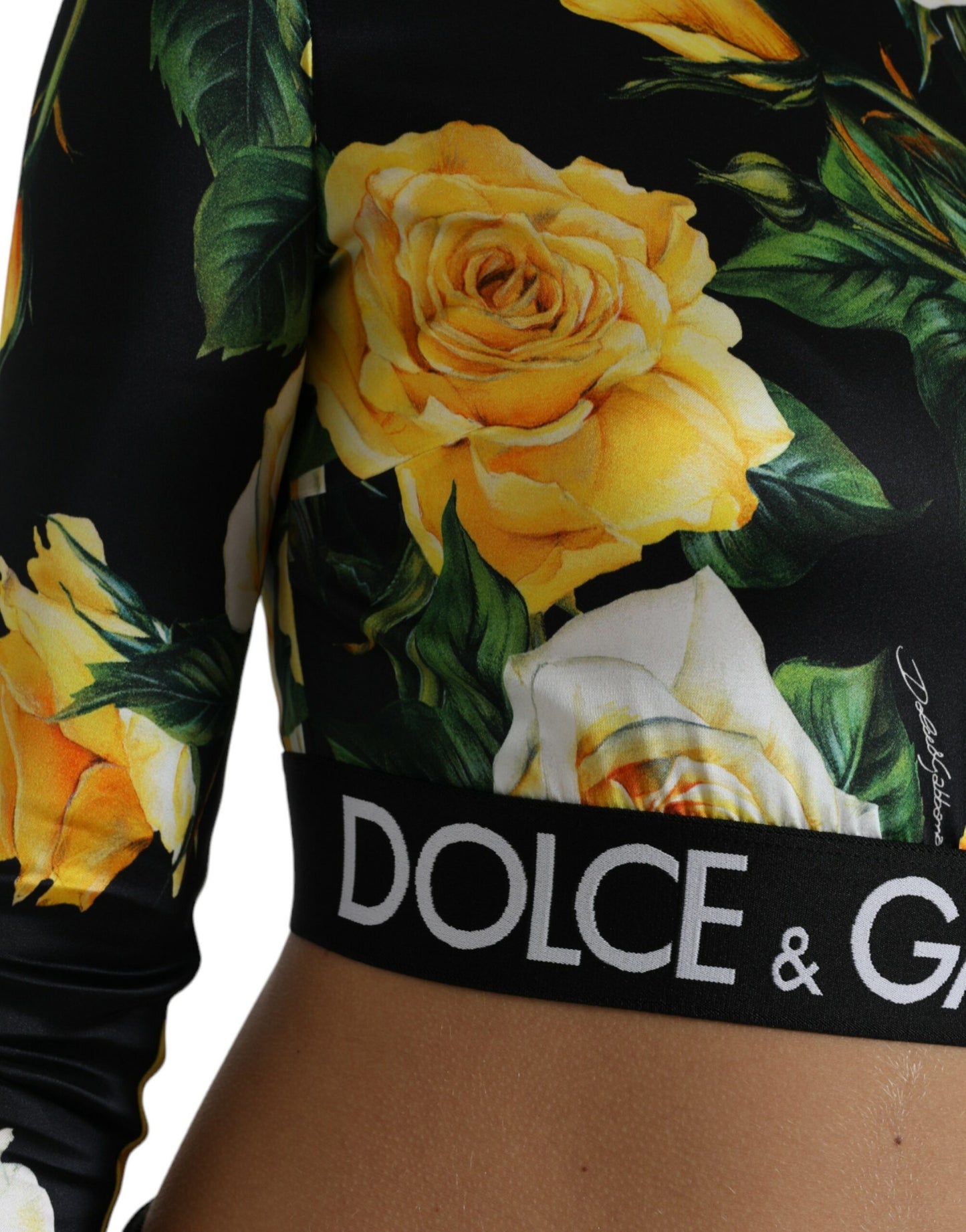 Dolce & Gabbana Elegant Floral Cropped Blouse - DEA STILOSA MILANO