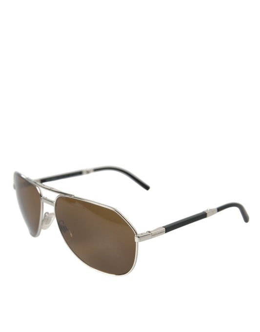 Dolce & Gabbana Sleek Silver Metal Sunglasses for Men - DEA STILOSA MILANO