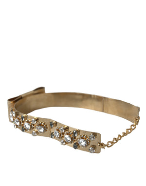 Dolce & Gabbana Gold Tone Brass Crystal Embellished Belt - DEA STILOSA MILANO
