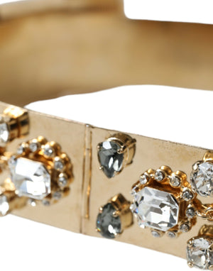 Dolce & Gabbana Gold Tone Brass Crystal Embellished Belt - DEA STILOSA MILANO