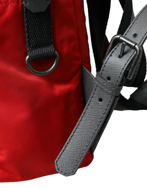 Dolce & Gabbana Red Nylon Leather DG Logo School Backpack Bag - DEA STILOSA MILANO