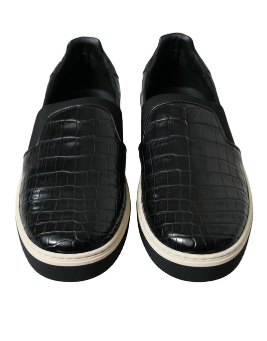 Dolce & Gabbana Elegant Crocodile Leather Low-Top Sneakers - DEA STILOSA MILANO