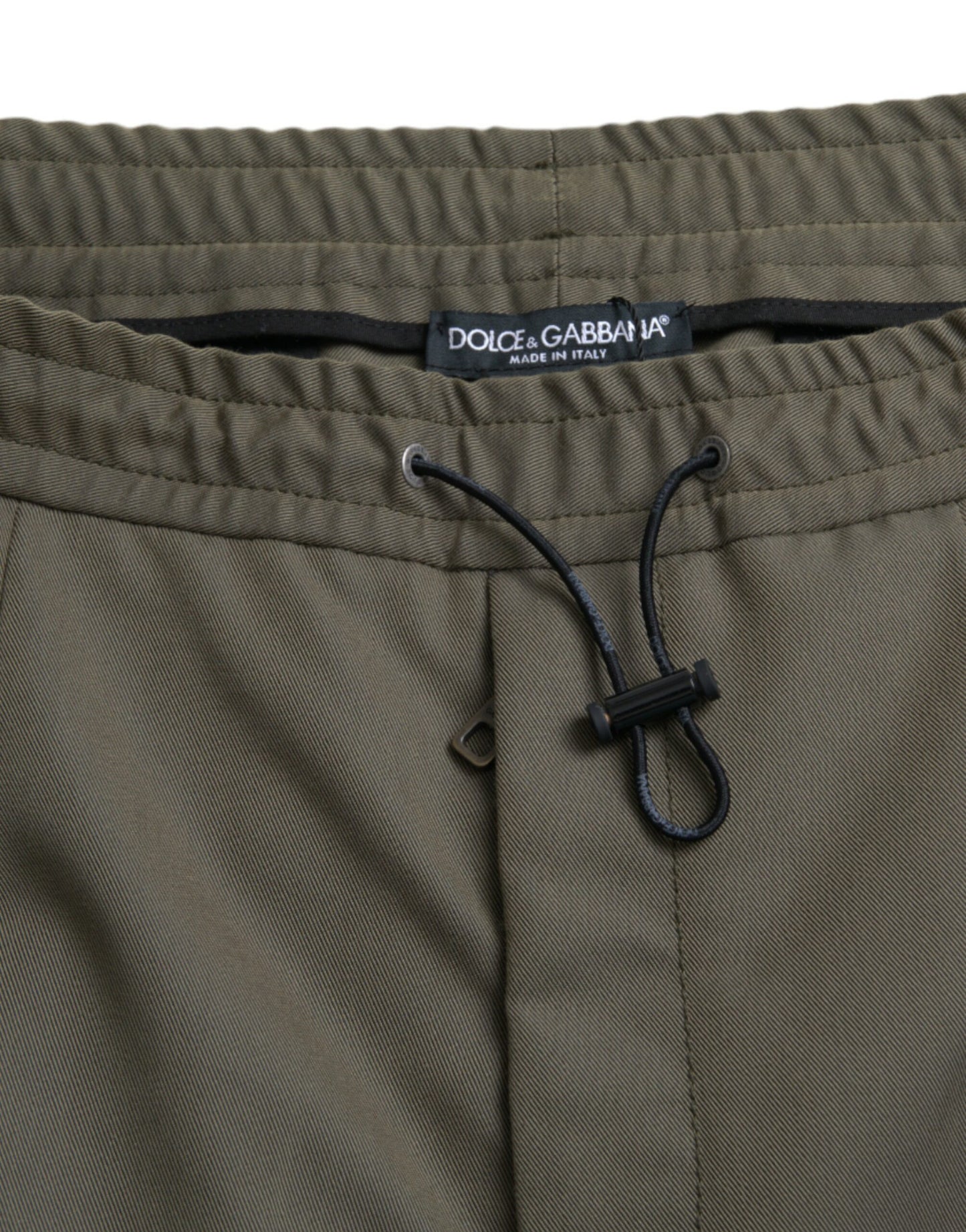 Dolce & Gabbana Green Cotton Cargo Men Jogger Pants - DEA STILOSA MILANO