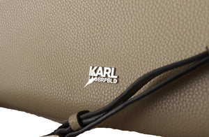 Karl Lagerfeld Sage Green Leather Tote Bag - DEA STILOSA MILANO