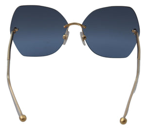 Dolce & Gabbana Elegant Gold-Blue Gradient Sunglasses - DEA STILOSA MILANO
