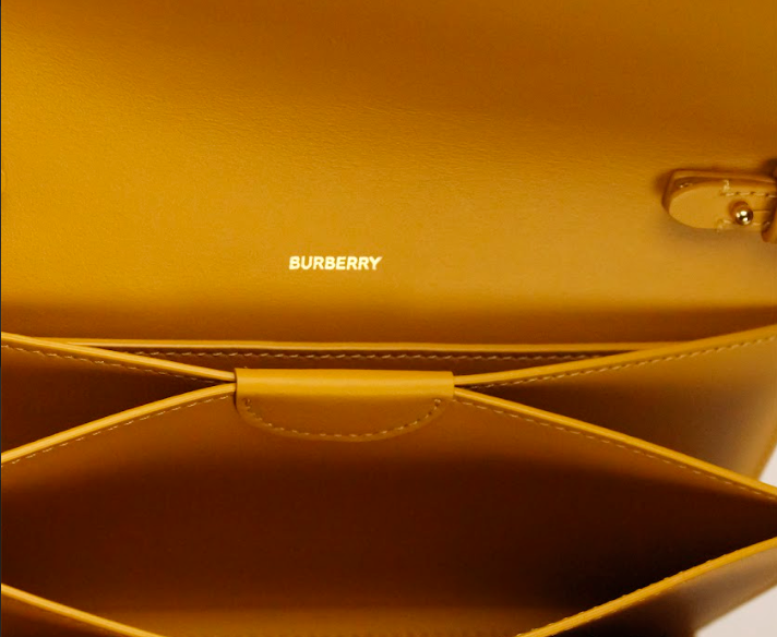 Burberry Hazelmere Printed Logo Leather Light Copper Orange Wallet Crossbody Bag - DEA STILOSA MILANO