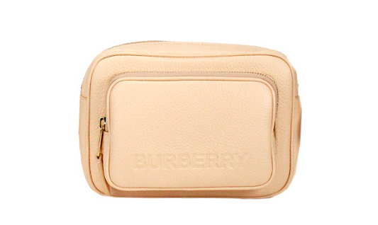 Burberry Small Branded Peach Pink Grainy Leather Camera Crossbody Bag - DEA STILOSA MILANO