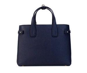 Burberry Banner Medium Regency Blue Leather Tote Crossbody Handbag Purse - DEA STILOSA MILANO