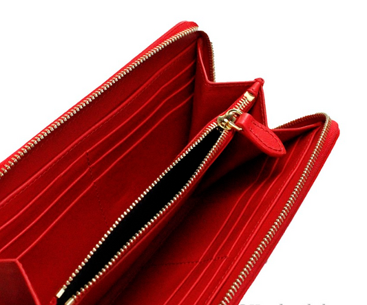 Burberry Elmore Red Embossed Logo Leather Continental Clutch Wallet - DEA STILOSA MILANO
