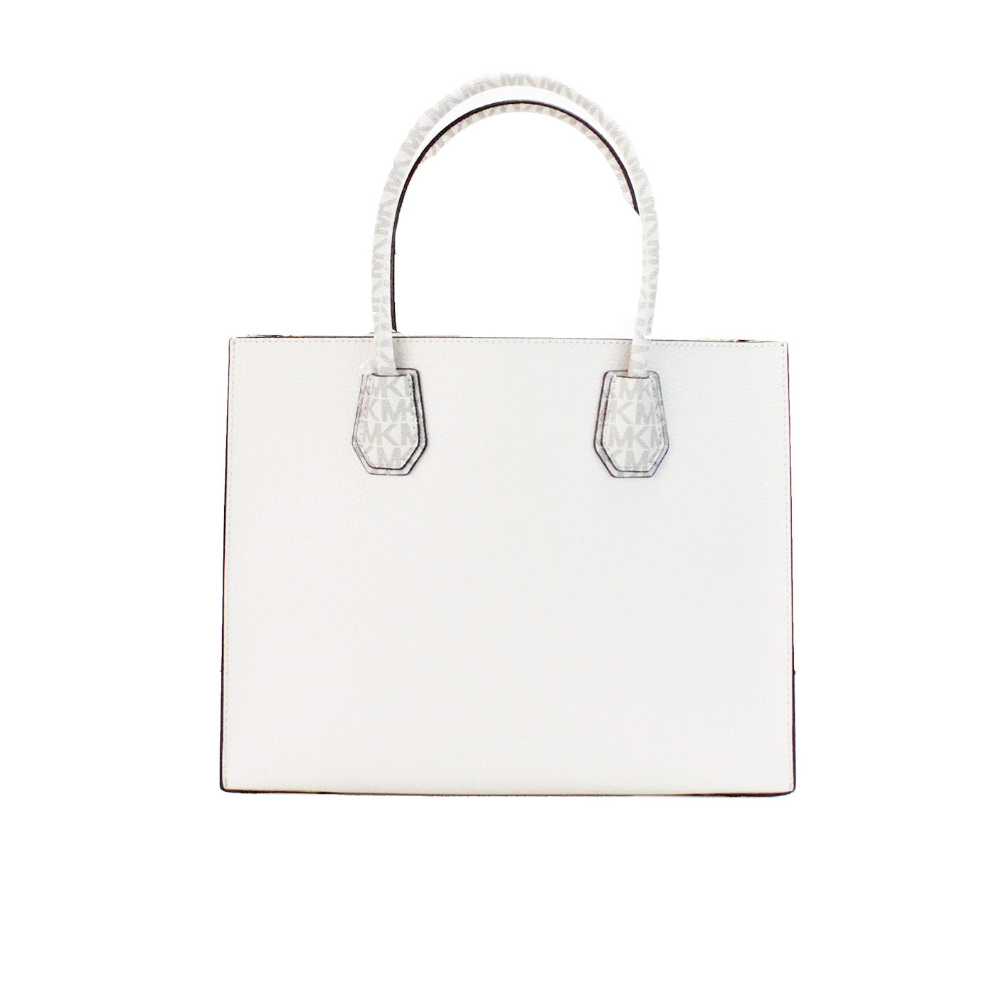 Michael Kors Mercer Large Light Cream Leather PVC Satchel Bag Crossbody Bag - DEA STILOSA MILANO