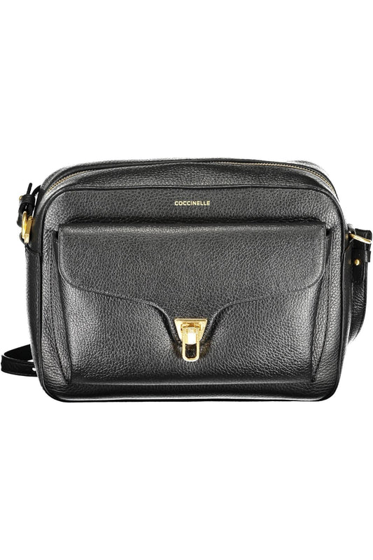 Coccinelle Elegant Black Leather Shoulder Bag - DEA STILOSA MILANO