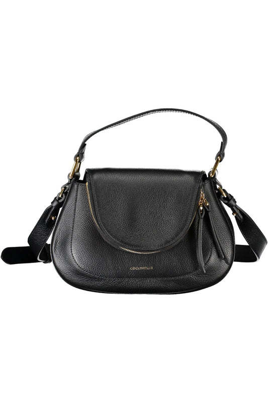 Coccinelle Elegant Black Leather Handbag with Adjustable Strap - DEA STILOSA MILANO