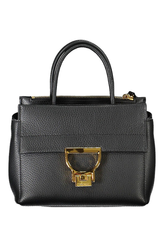 Coccinelle Chic Black Leather Handbag with Versatile Straps - DEA STILOSA MILANO