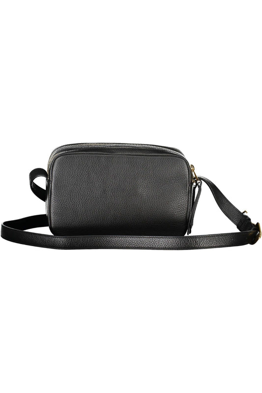 Coccinelle Elegant Black Leather Shoulder Bag with Logo - DEA STILOSA MILANO