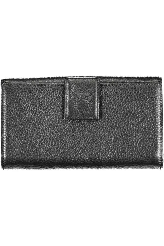 Coccinelle Elegant Dual-Part Leather Wallet in Classic Black - DEA STILOSA MILANO