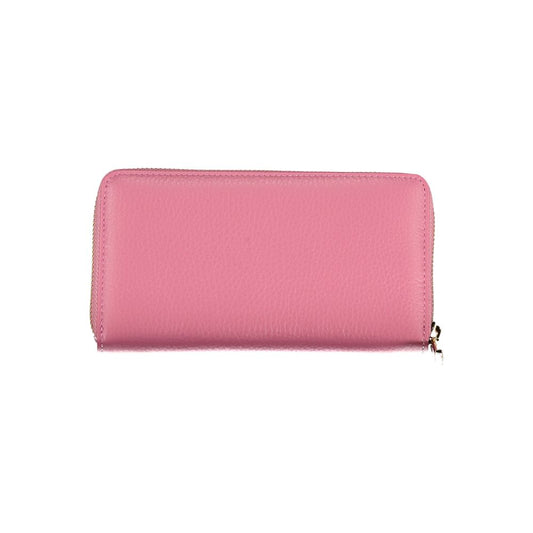 Coccinelle Elegant Pink Leather Wallet with Ample Space - DEA STILOSA MILANO
