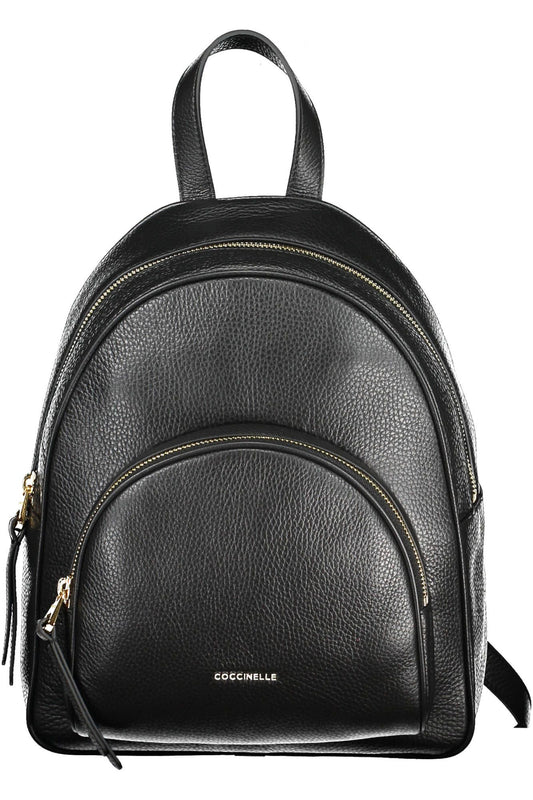 Coccinelle Black Leather Backpack - DEA STILOSA MILANO