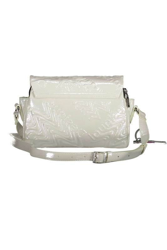 Desigual Iridescent Adjustable Shoulder Bag in White - DEA STILOSA MILANO