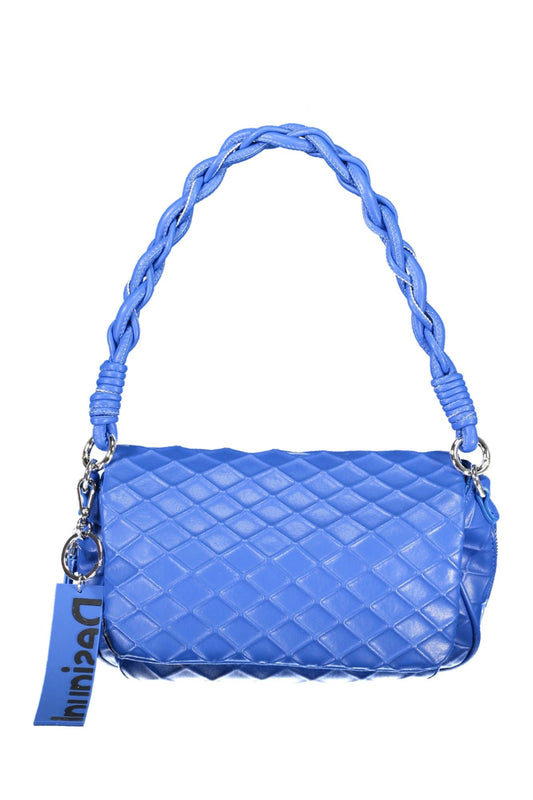 Desigual Chic Expandable Blue Handbag with Contrasting Details - DEA STILOSA MILANO