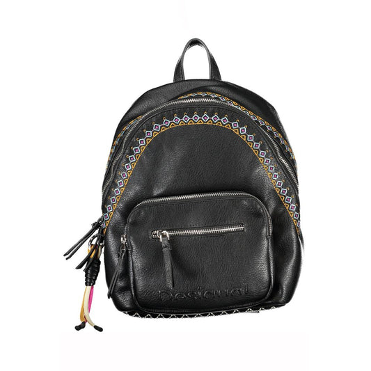 Desigual Chic Black Contrast Detail Backpack - DEA STILOSA MILANO