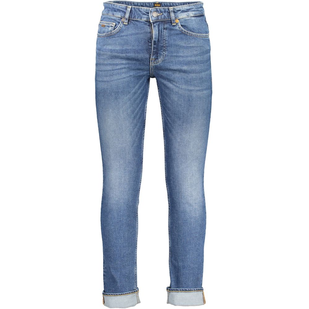 Hugo Boss Blue Cotton Jeans & Pant - DEA STILOSA MILANO