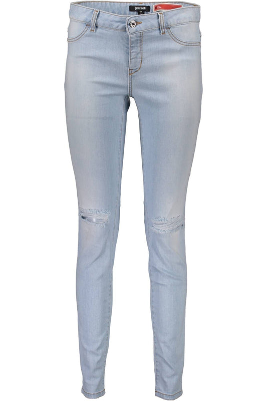 Just Cavalli Light Blue Cotton Jeans & Pant - DEA STILOSA MILANO