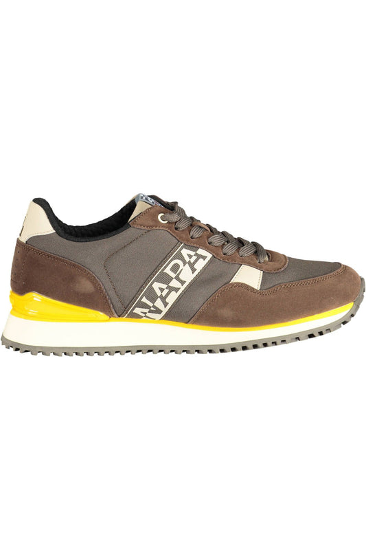 Napapijri Brown Polyester Sneaker - DEA STILOSA MILANO