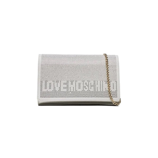 Love Moschino Chic Rhinestone-Embellished Faux Leather Shoulder Bag - DEA STILOSA MILANO