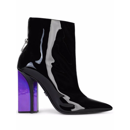 Dolce & Gabbana Chic Patent Leather Ankle Boots with Sky-High Heel - DEA STILOSA MILANO