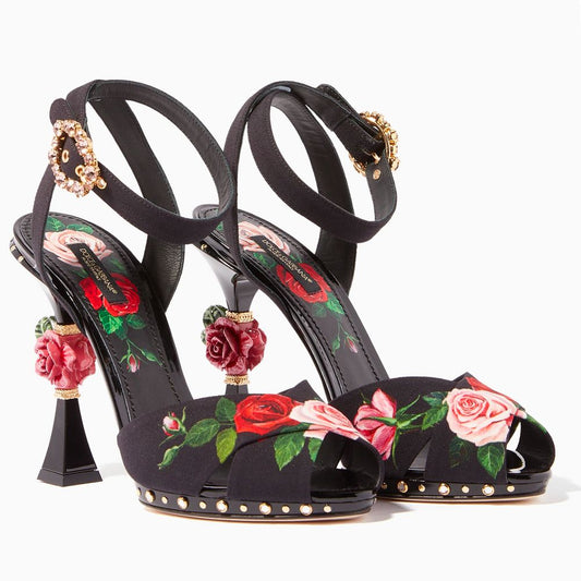 Dolce & Gabbana Black Leather Sandal - DEA STILOSA MILANO
