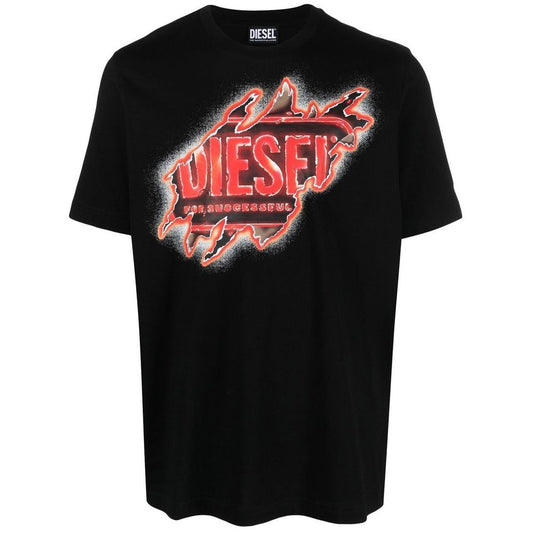 Diesel Black Cotton T-Shirt - DEA STILOSA MILANO