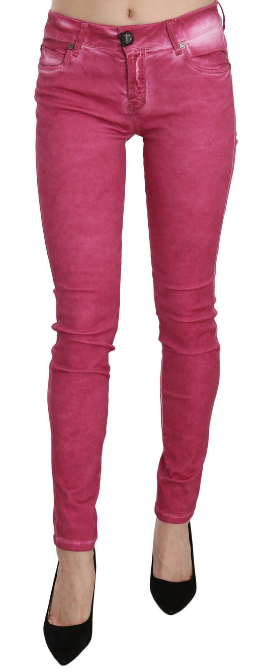 Dolce & Gabbana Chic Pink Mid Waist Skinny Pants - DEA STILOSA MILANO