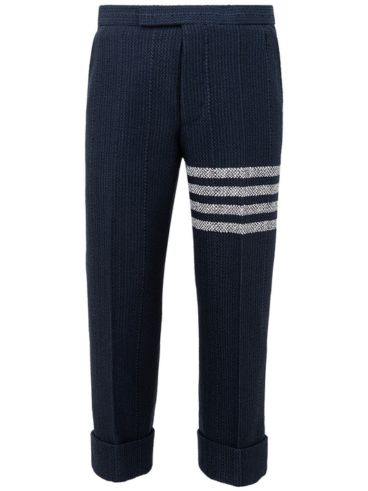 Thom Browne Blue Tweed Trousers - DEA STILOSA MILANO