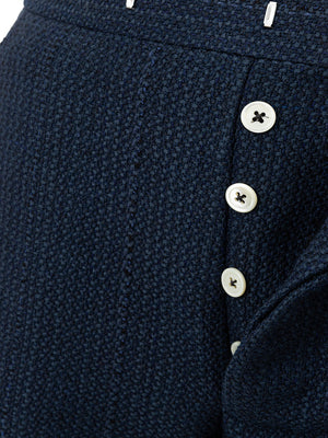 Thom Browne Blue Tweed Trousers - DEA STILOSA MILANO