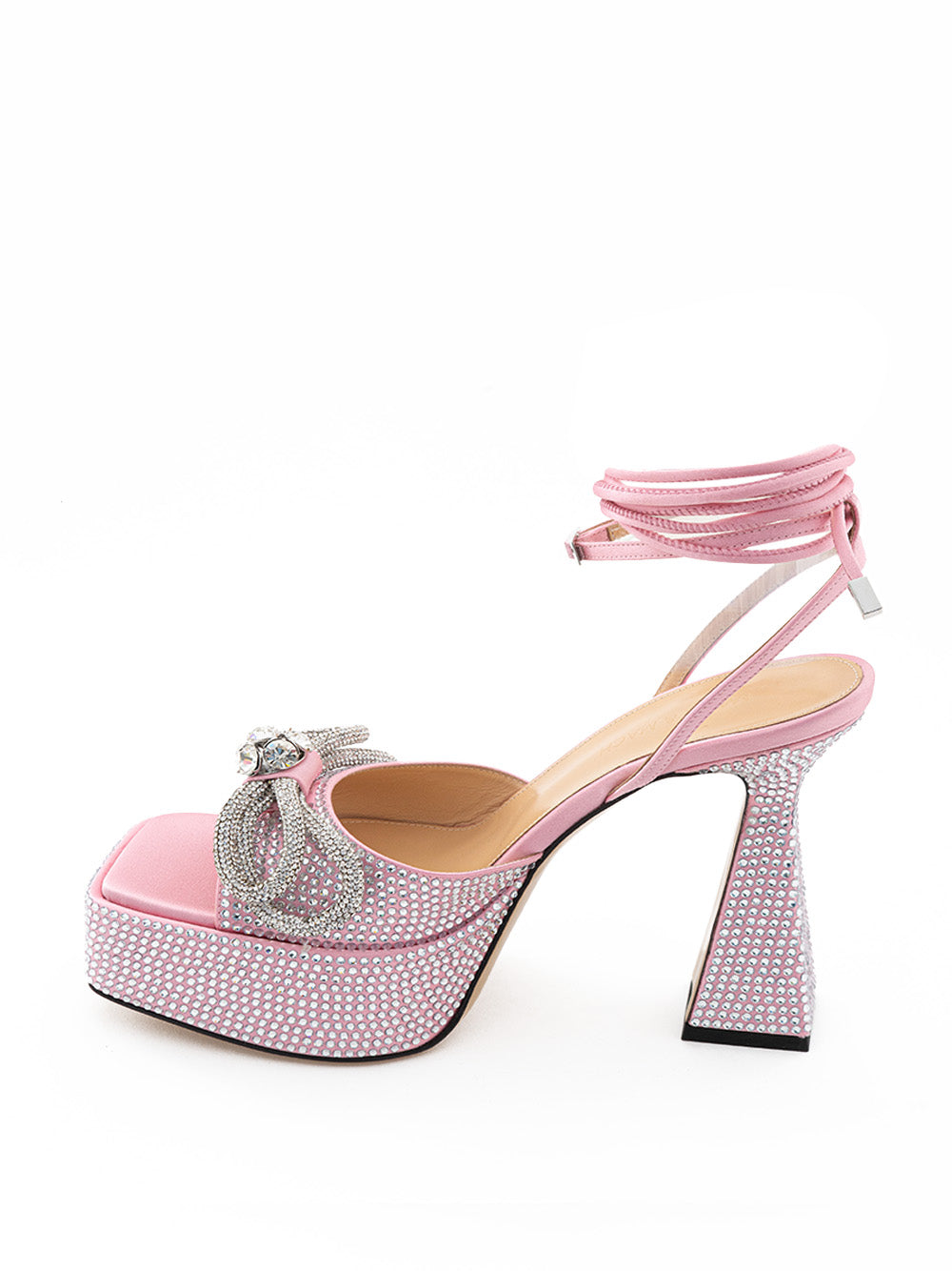 MACH & MACH Pink Double Bow PVC Platform Sandals - DEA STILOSA MILANO