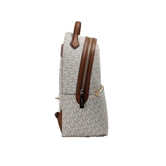 Michael Kors Sheila Medium Vanilla Signature PVC Front Pocket Backpack Bag - DEA STILOSA MILANO