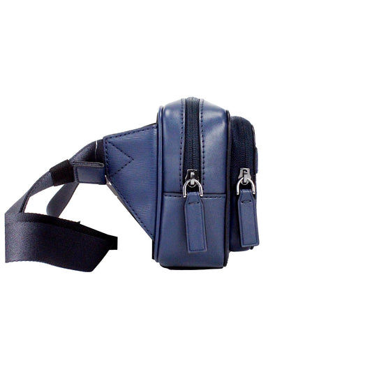 Michael Kors Cooper Small Navy Blue Smooth Leather Double Zip Belt Bag - DEA STILOSA MILANO