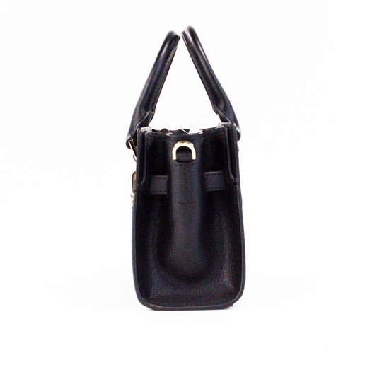 Michael Kors Hamilton XS Small Black Grained Leather Satchel Crossbody Bag Purse - DEA STILOSA MILANO