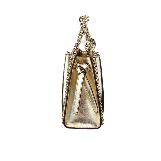 Michael Kors Mina Small Belted Gold Vegan Leather Chain Inlay Crossbody Bag - DEA STILOSA MILANO