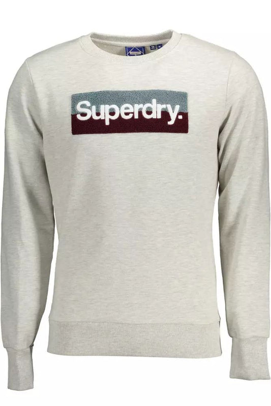 Superdry Gray Cotton Sweater - DEA STILOSA MILANO