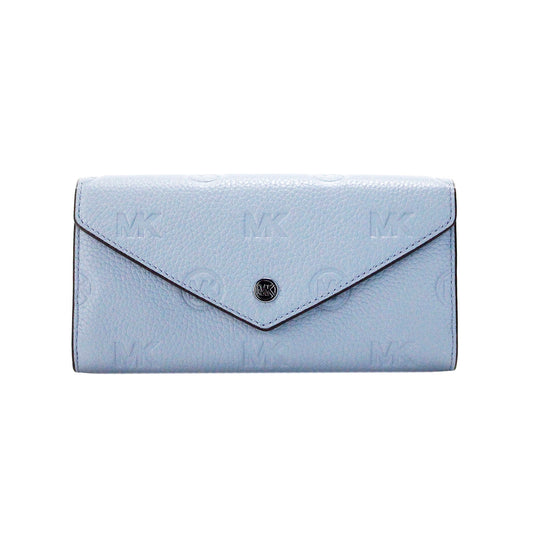 Michael Kors Jet Set Large Pale Blue Embossed Envelope Continental Clutch Wallet - DEA STILOSA MILANO