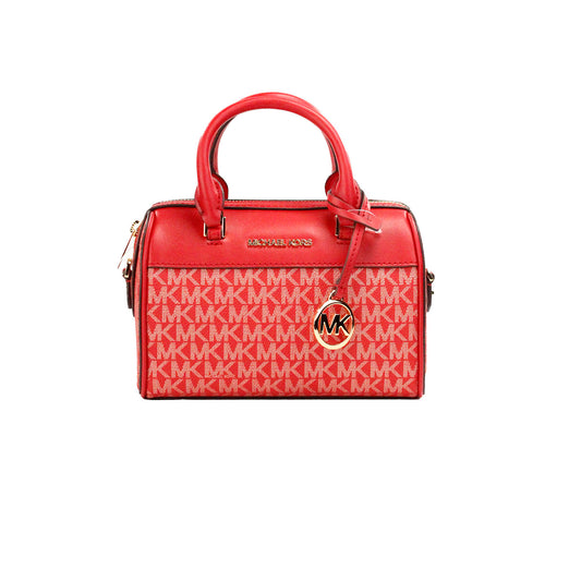 Michael Kors Travel XS Bright Red Signature PVC Duffle Crossbody Bag Purse - DEA STILOSA MILANO