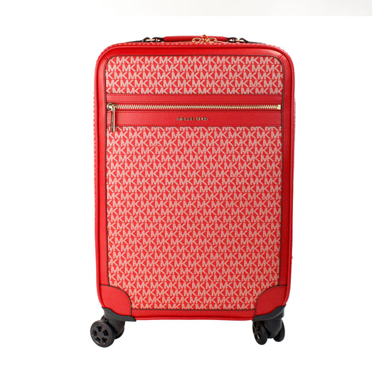 Michael Kors Travel Small Red Signature Trolley Rolling Suitcase Carry On Bag - DEA STILOSA MILANO